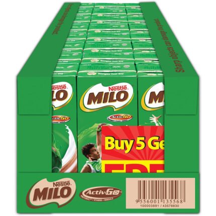 MILO UHT Chocolate Malt Packet Drink 5+1 Case, 24 x 200ml
